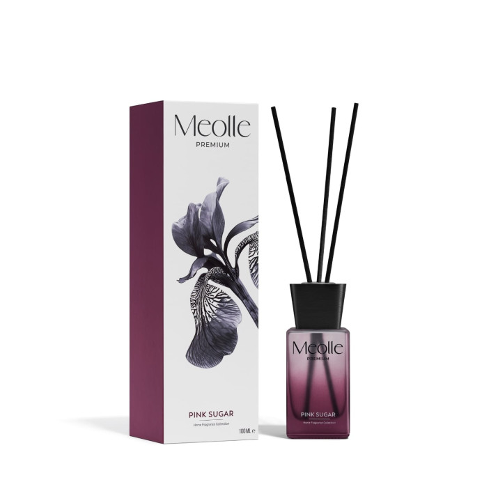 Odorizant cu bețișoare parfumate Meolle 100 ml – Pink Sugar