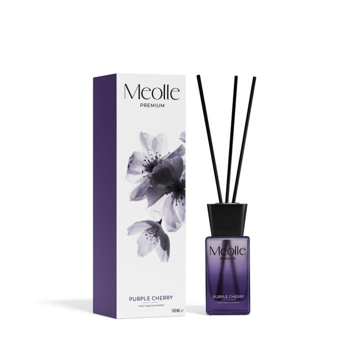 Odorizant cu bețișoare parfumate Meolle 100 ml – Purple Cherry