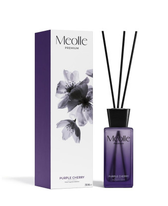 Odorizant cu bețișoare parfumate Meolle 250 ml – Purple Cherry