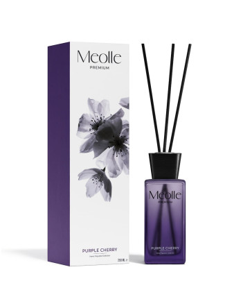 Odorizant cu bețișoare parfumate Meolle 250 ml – Purple Cherry