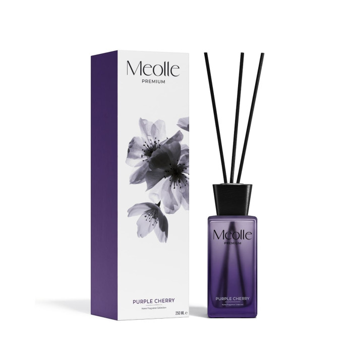 Odorizant cu bețișoare parfumate Meolle 250 ml – Purple Cherry
