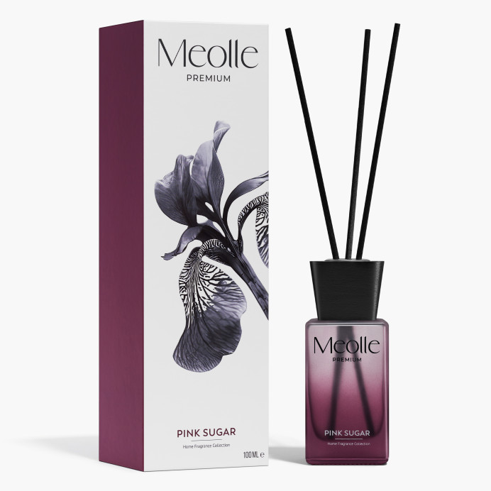 Odorizant cu bețișoare parfumate Meolle 100 ml – Pink Sugar