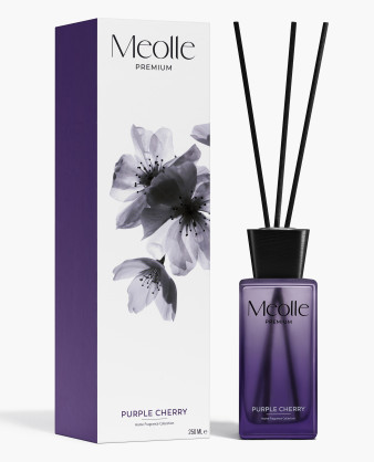 Odorizant cu bețișoare parfumate Meolle 250 ml – Purple Cherry
