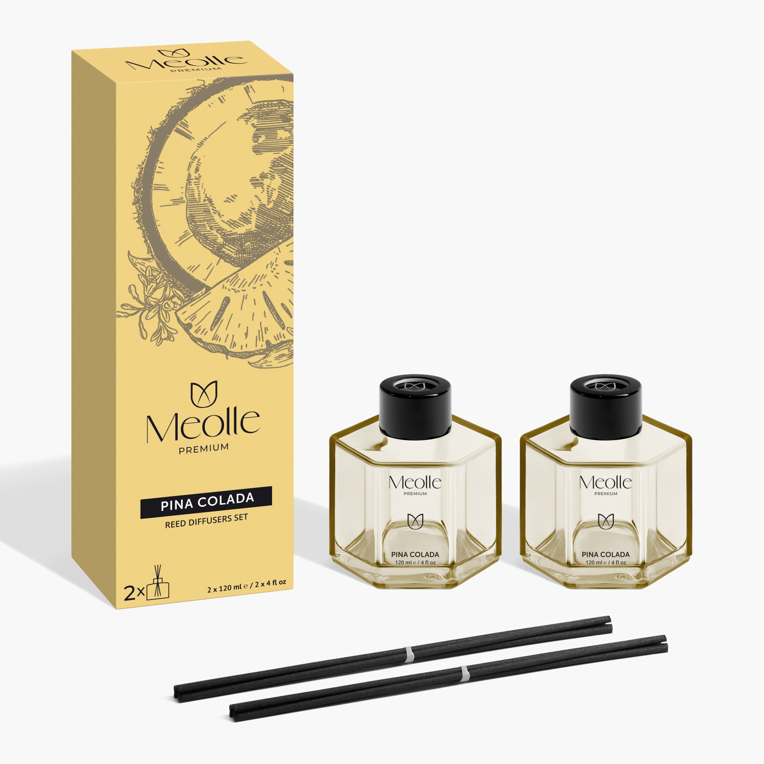 Odorizant cu bețișoare Pina Colada 2 x 120 ml