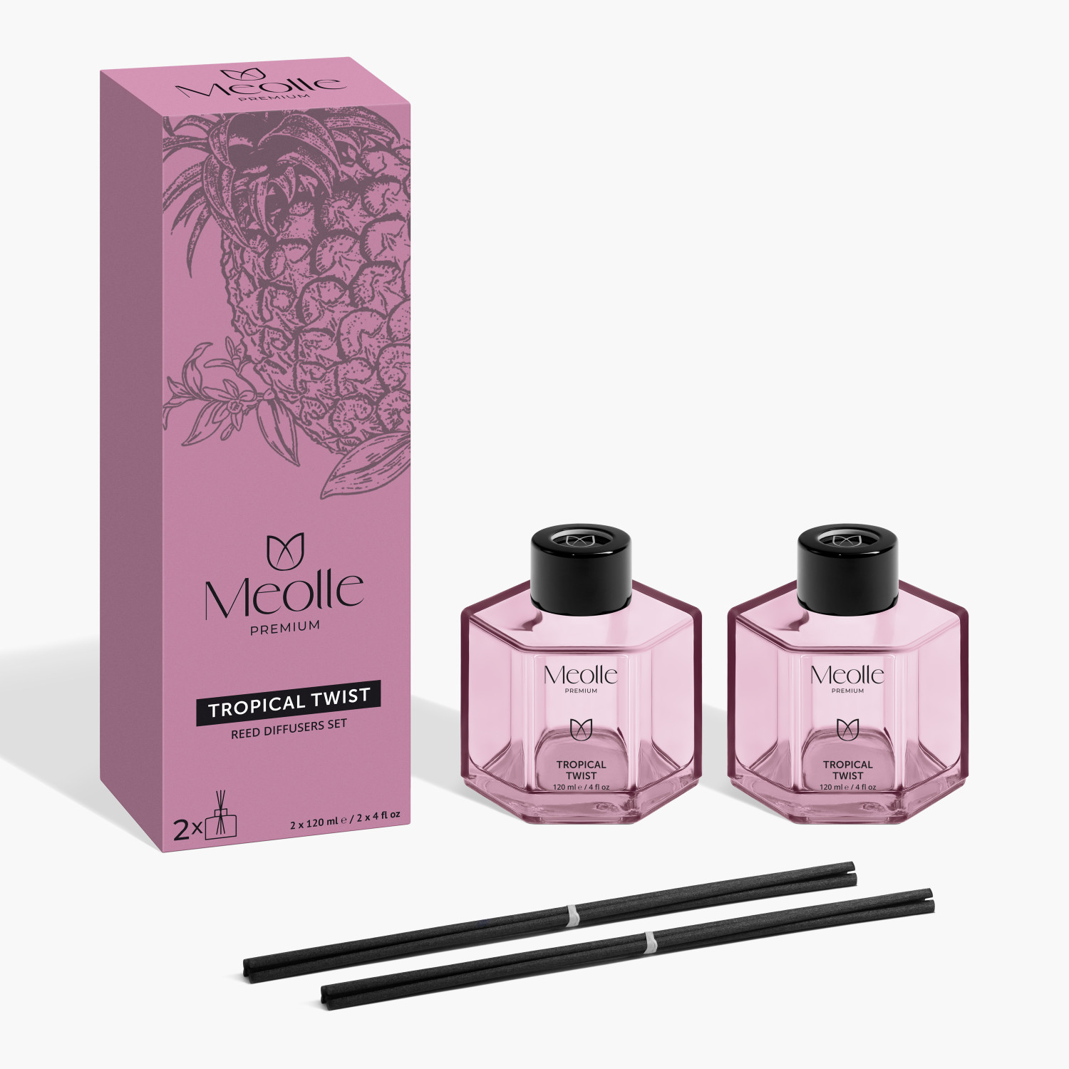 Odorizant cu bețișoare Tropical Twist 2 x 120 ml