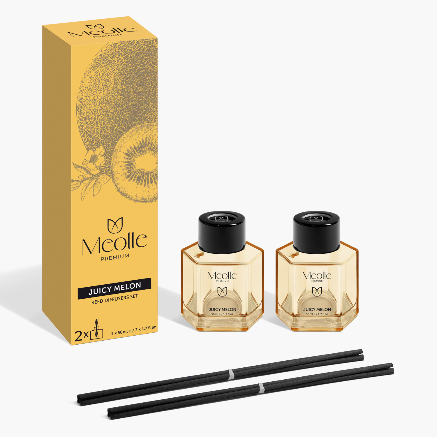 Odorizant cu bețișoare Juicy Melon 2 x 50 ml