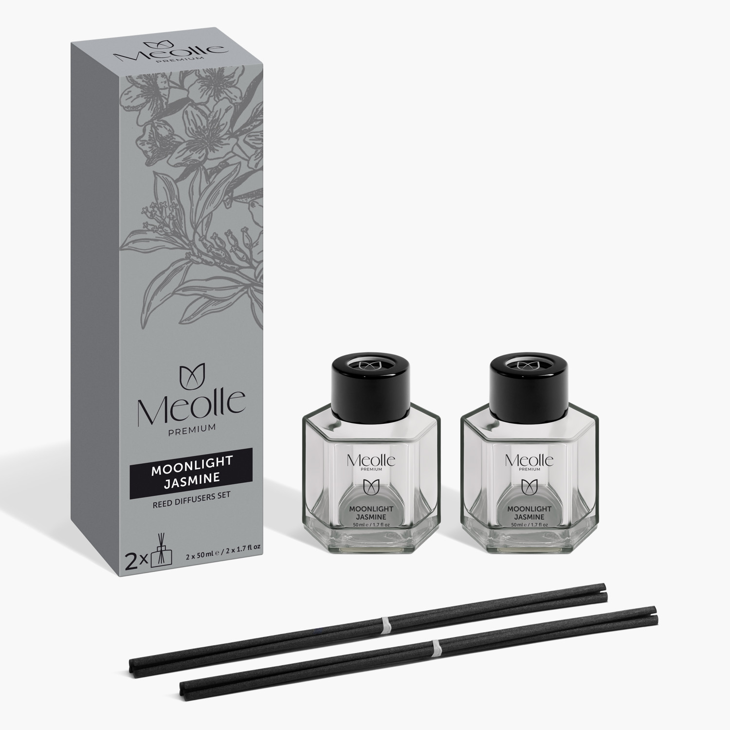 Odorizant cu bețișoare Moonlight Jasmine 2 x 50 ml