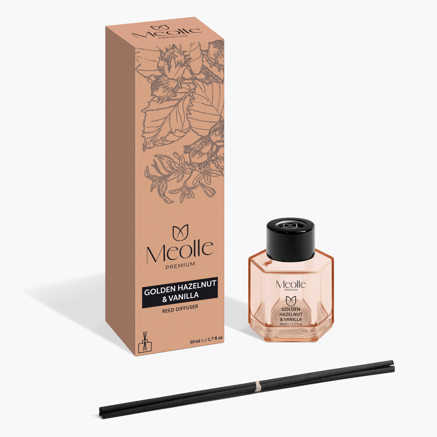 Odorizant cu bețișoare Golden Hazelnut & Vanilla 