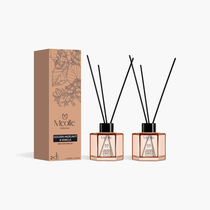 Odorizant cu bețișoare Golden Hazelnut & Vanilla 2 x 120 ml