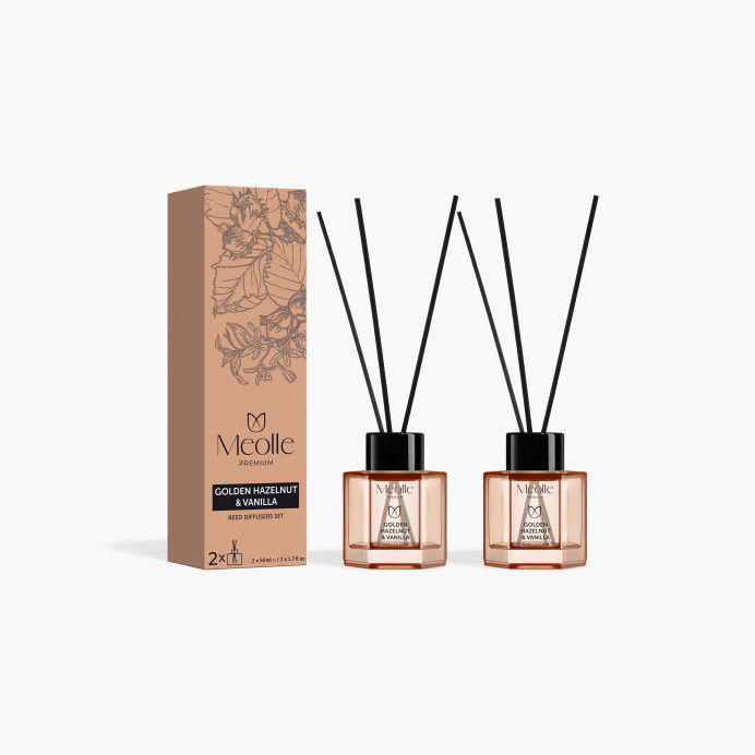 Odorizant cu bețișoare Golden Hazelnut & Vanilla 2 x 50 ml